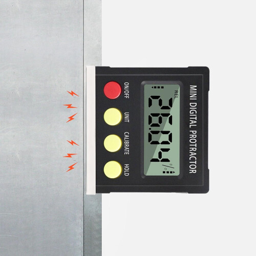 Digital Angle Gauge Inclinometer, Battery Operated Protractor With Magnetic Bottom For Carpentry, Construction Projects 1
