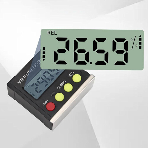 Digital Angle Gauge Inclinometer, Battery Operated Protractor With Magnetic Bottom For Carpentry, Construction Projects 2