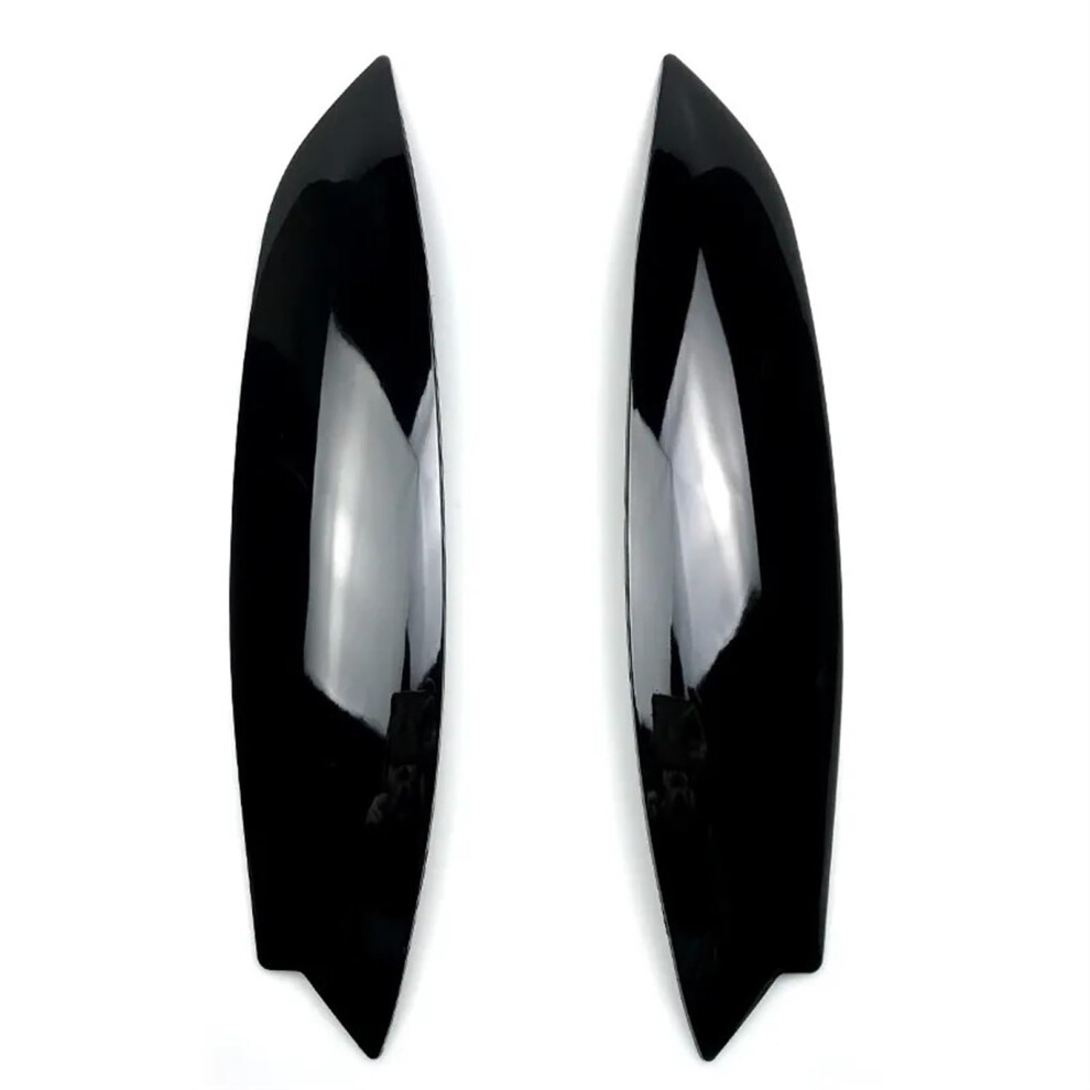 Pair Headlights Eyebrow Eyelids Chrome Trim Cover For Vw Golf 5 Mk5 Gti R 20052007 Piano Ref: 7907 Black 9426802753646