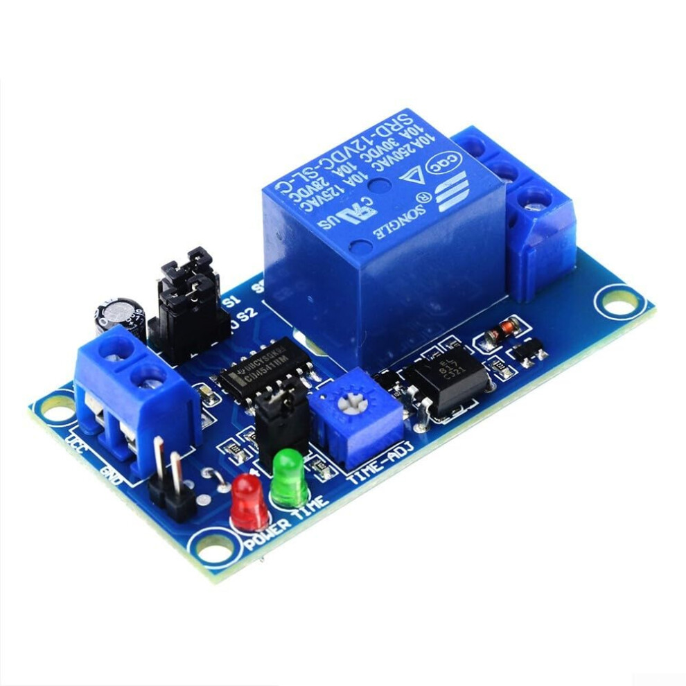 Time Delay Relay 12V Module, Normally Open, Ac 250V/10A And Dc 30V/10A, Adjustable Delay 9189345463587
