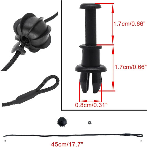 Trunk Lid Rope for Compatible Scala 20192021 Parcel Shelf Strap Replacement 2Piece Clip Set 1