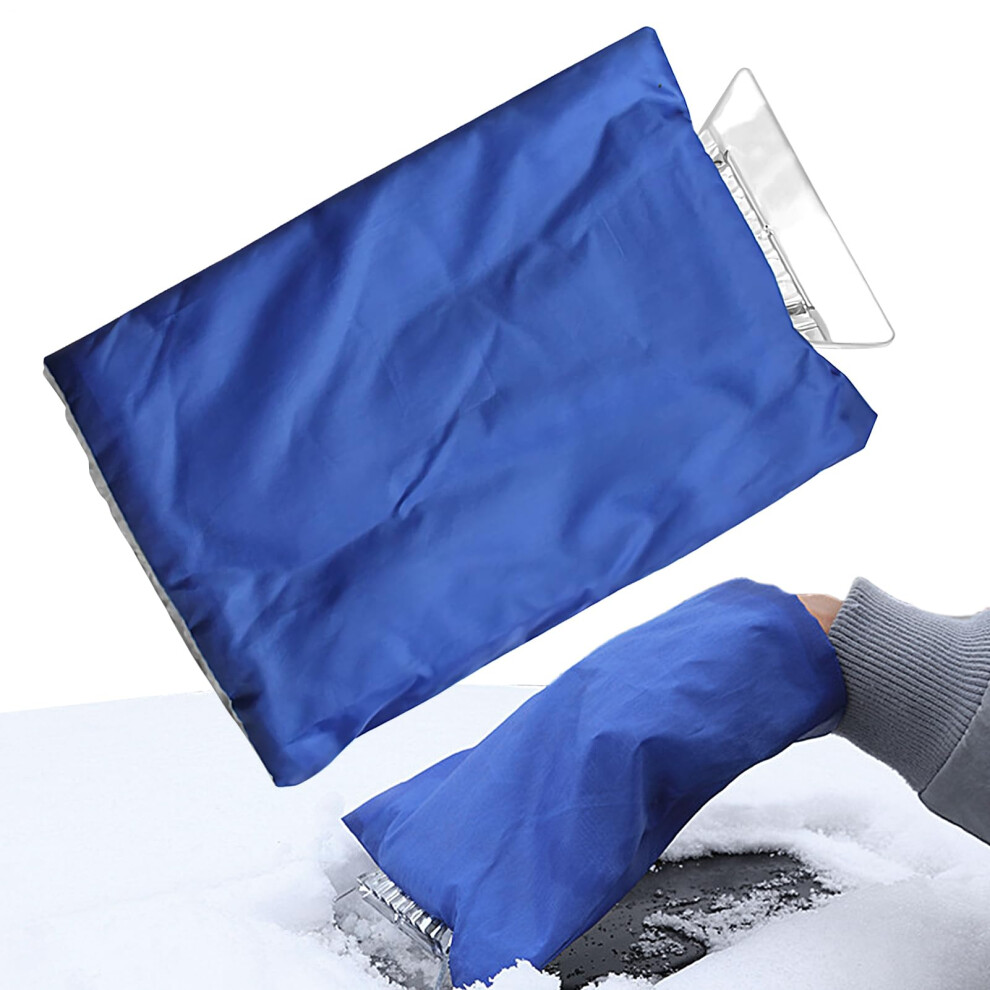 Car Snow Scraper With Warm Glove, Scratch Windshield Ice Removal Tool For Winter Vehicles 9347817393194