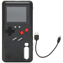 Funda para iPhone con diseño retro de consola de videojuegos. Pantalla a color integrada. Resistente a arañazos y golpes. ¡Revive tu infancia!
