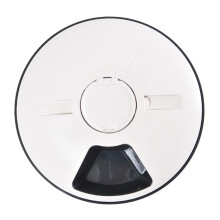 Timed Auto Pet Feeder Programmable Bowl AntiSlip Base Detachable Design Music Reminder For Cats And Dogs Grey White