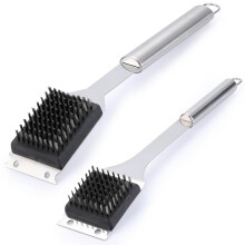 Grill Brush 2 Pack, 16.5Inch and 14Inch Stainless Steel Wire Cleaning Brush For Outdoor Grills, Easy To Use