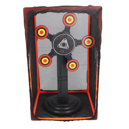 Electronic Scoring Target with Automatic Reset and 360 Degree Rotation for Shooting Practice and Games