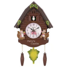 ChaletStyle Wall Cuckoo Clock Wooden Clock With Natural Bird Voices or Cuckoo Call Wall Art for Living Room Decor