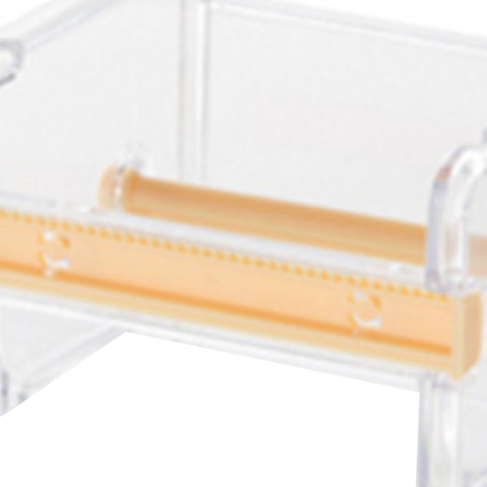 Transparent Washi Tape Dispenser Cutter Abs Plastic Stackable Yellow 8421382843870