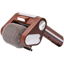 Cordless Electric Grill Brush with LED Light, 350 RPM Stainless Steel BBQ Cleaner, Brown