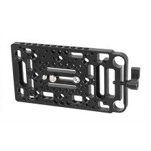 Cheese Plate V-Mount Akkuplatte mit 15mm Stangenklemme Einteilig für V Lock Netzteilplatte Power Splitter Adapter