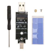 Protocolo Dual Type-C Type-A M.2 NVME PCIe NGFF USB3.1 GEN2 10Gbps M2 SSD Tarjeta Adaptadora de Carcasa Compatible con SSD 2230/2242