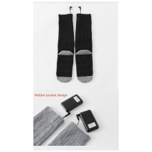 Beheizte Socken für Damen und Herren, Langanhaltend Beheizbare Thermosocken für Camping, Wandern, Angeln, Skifahren und Jagen, Schwarz