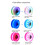 6LED Roller Skate Wheels - Skateboard Wheels Light  Quad Wheels Double Row Skating 4