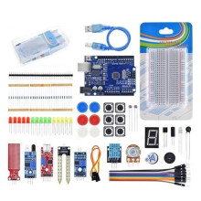 FöR  R3 Development Board 400 HåL Kit  Breadboard Sensor Hinder Undvikande Modul LED-Lampor LöSa Delar,B