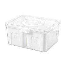 Koelkastorganizer met Deksels, Stapelbare Koelkastorganizerbakken, Verwijderbare Containers voor Voedsel en Opslag, Wit