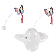 B Roterend Bewegingsgeactiveerd Vlinder Grappig Speelgoed Slim Interactief Flutterinsect Automatisch Puzzelspeelgoed Kattenspeeltje