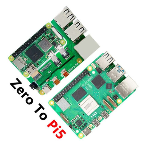 Carte D'Extension pour Raspberry Pi Zero 2W Vers PI5 avec Câble Adaptateur D'Interface Zero Vers Pi5 Zero USB HUB RJ45 HAT 2