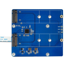 Modulo Scheda di Espansione per Raspberry Pi 5 Scheda di Espansione PCIE M.2 Dual SSD Modulo Portatile con Protocollo NVME