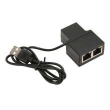 100Mbps Aluminiumlegierungs-Ethernet-Splitter-Adapter RJ45 1 auf 2 Ports