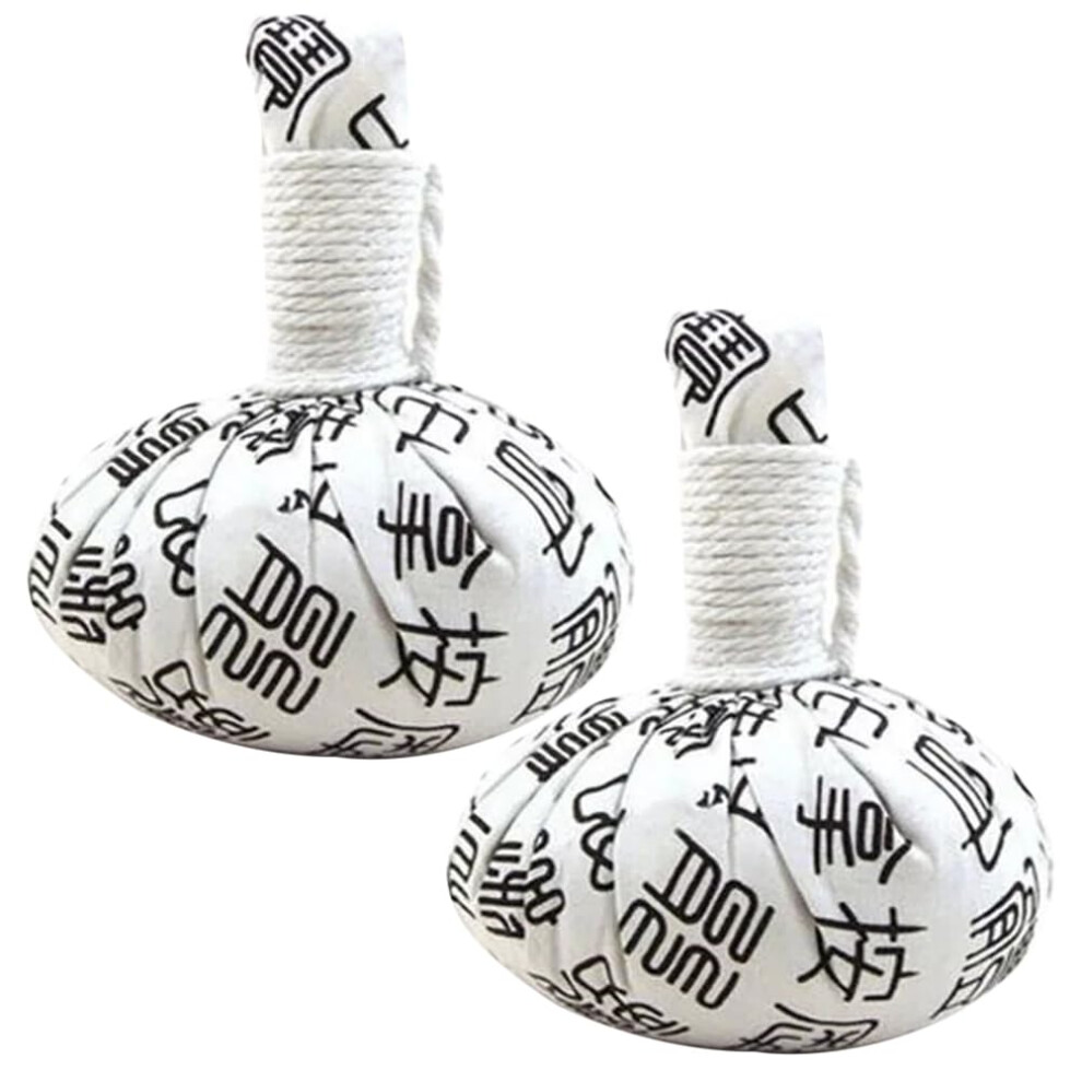 Moxibustion Massage Balls 2Pcs Heat Therapy Cotton Wrapped for Neck Back Shoulder Pain Relief
