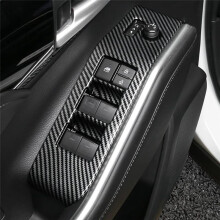 Copri Pannello Interruttore Alzacristalli Auto per Highlander 2020-2024 LHD Versione Nordamericana Accessori In Fibra di Carbonio