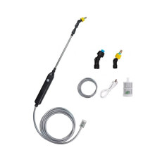 Pulverizador Eléctrico con Tubos de 4 M, Pistola Rociadora para Riego de Jardín con 2 Boquillas, Herramientas de Riego Telescópicas Tipo C/USB