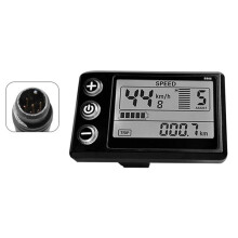 LCD-S866 LCD-Anzeige für Elektrofahrräder, Armaturenbrett, Anzeigefeld 24 V, 36 V, 48 V für Elektroroller, 6-Polig