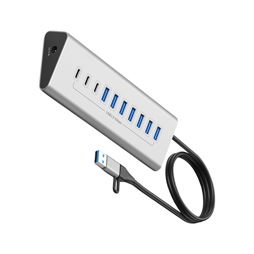 Usb C Hub With Multiple Ports, Aluminum Usb 3.0 Docking Station For Laptop And Pc Expansion 9189345464966
