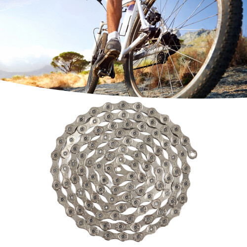 Pro 9-Speed Bicycle Chain with Strong Compatibility & Articulating Buckle