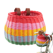 Cycling Baskets Woven Bike Basket, Detachable, Handlebar Mount, Removable Design, 23.5x15.5x16.5cm, Travel Picnic Beach