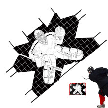 Hockey Shooting Targets Precision Training Net, Hockey Goal Training Tool, 112 X 137 CM, Teens, Precision Shooting Coach