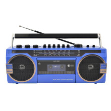 Classic 80s Style Retro Bluetooth Cassette Recorder Portable Boombox CD Tape Player AM/FM Radio
