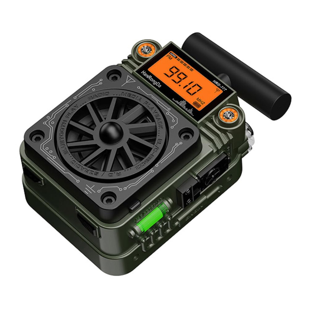 Portable Bluetooth Am Fm Sw Radio Fullband Reception For Camping Emergency Outdoor Army Typec Charging Green 9426802756654