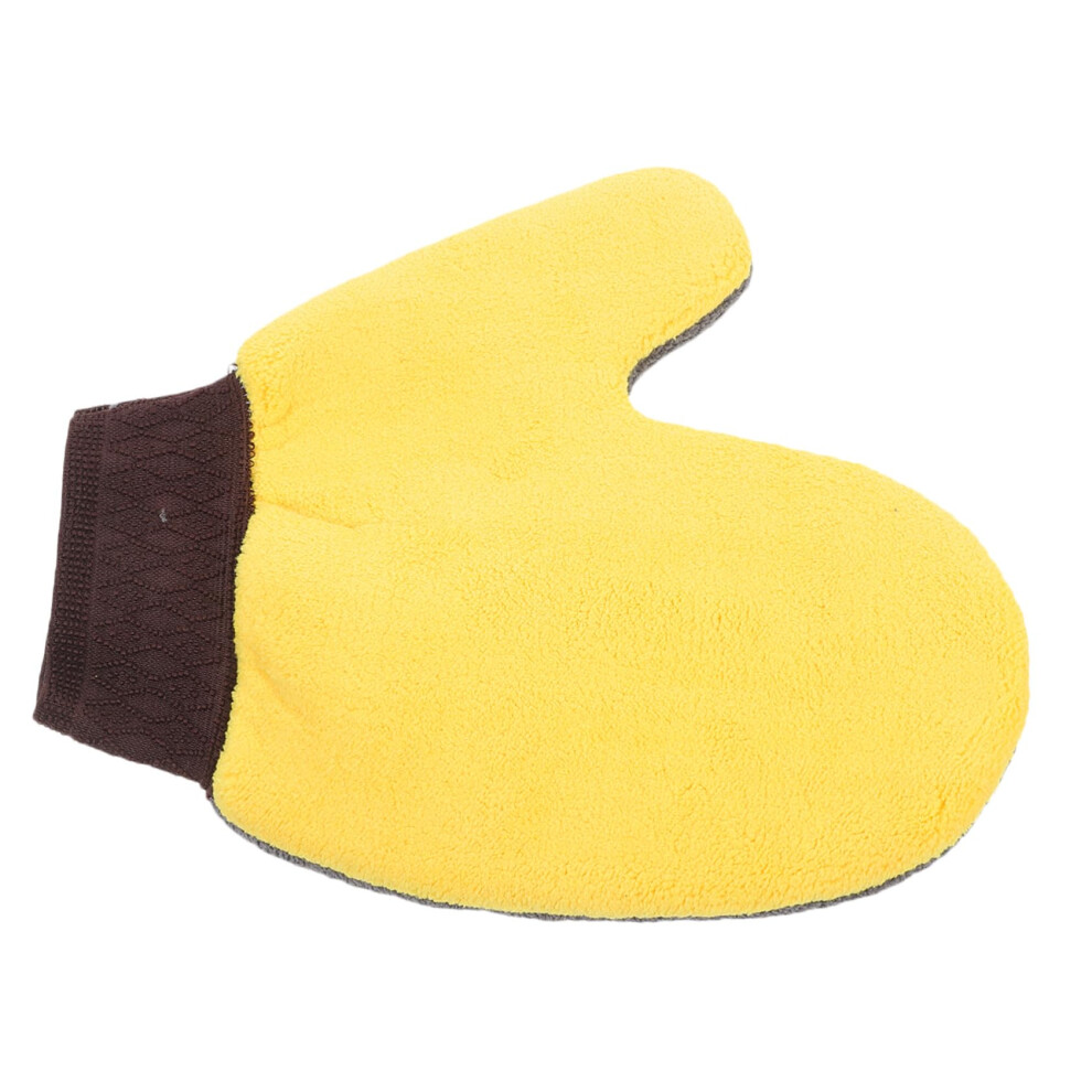 Car Wash Mitt Doublesided Microfiber Cleaning Glove Scratch Soft Fleece For Cars Coral 9189345465536