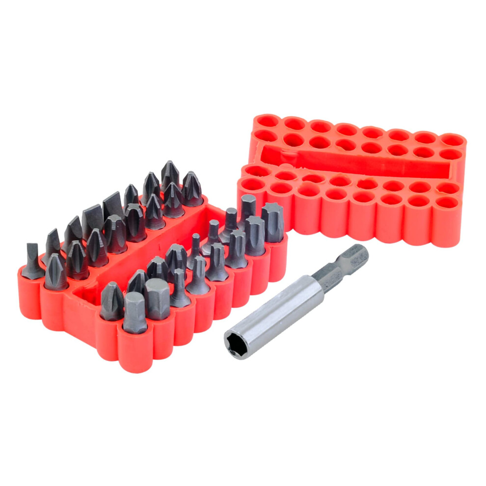 33 Piece Screwdriver Bit Set With Multisize Bits And Compact Storage Case For Cordless Drills 9382693997418