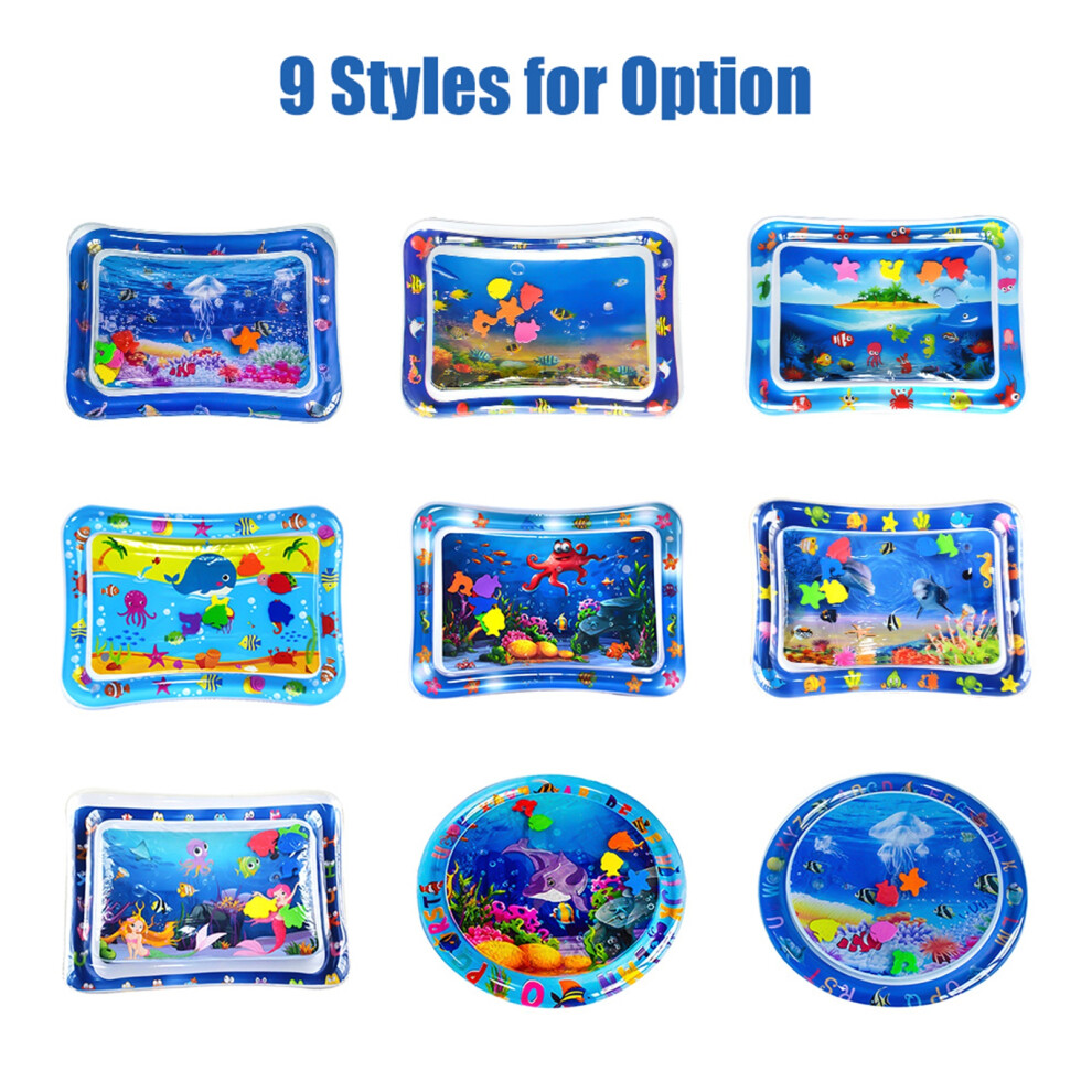 Infant & Toddler Water Mat PVC Inflatable Tummy Time Play Center 70 x 100cm