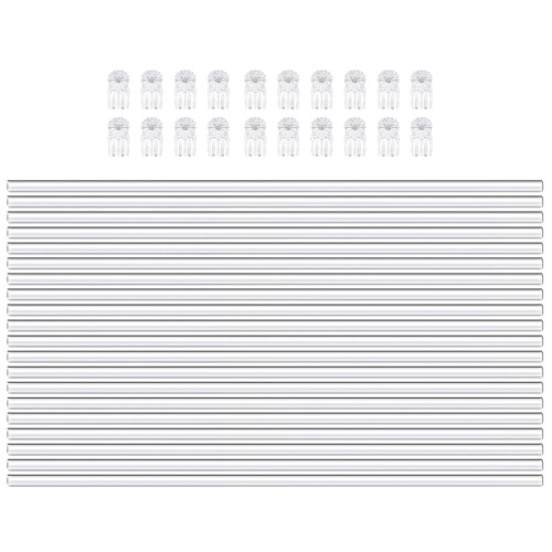 Support pour plantes transparent, 20 pièces, avec clips de