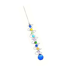 Attrape-soleil en cristal à prismes 3D, décorations pour-Bleu
