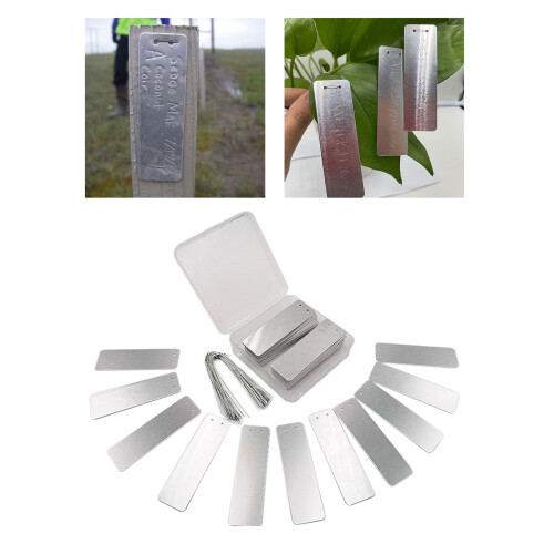 100Pcs Plant Labels Aluminum Tree Labels Double-Sided Write On 1