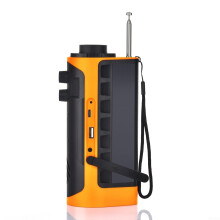 Solar Hand Crank Radio AM/FM/WB Weather Radio With Multiple Charging Options Integrated Flashlight