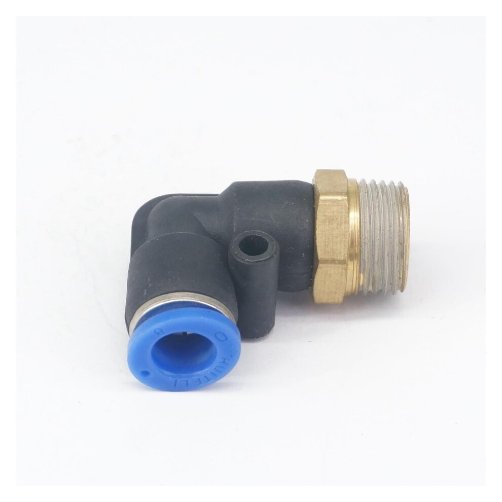 5Pc 3/8' Male To Fit Tube O/D 8Mm Pneumatic Elbow Push In Connector Union Quick Release Air Fitting Plumbing 9347817291049