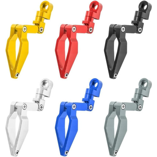 Motorcycle Cable Guide ABS Rotation Adjustment Foldable Brake Line Hose Cable Organizer Clamp Silver 2
