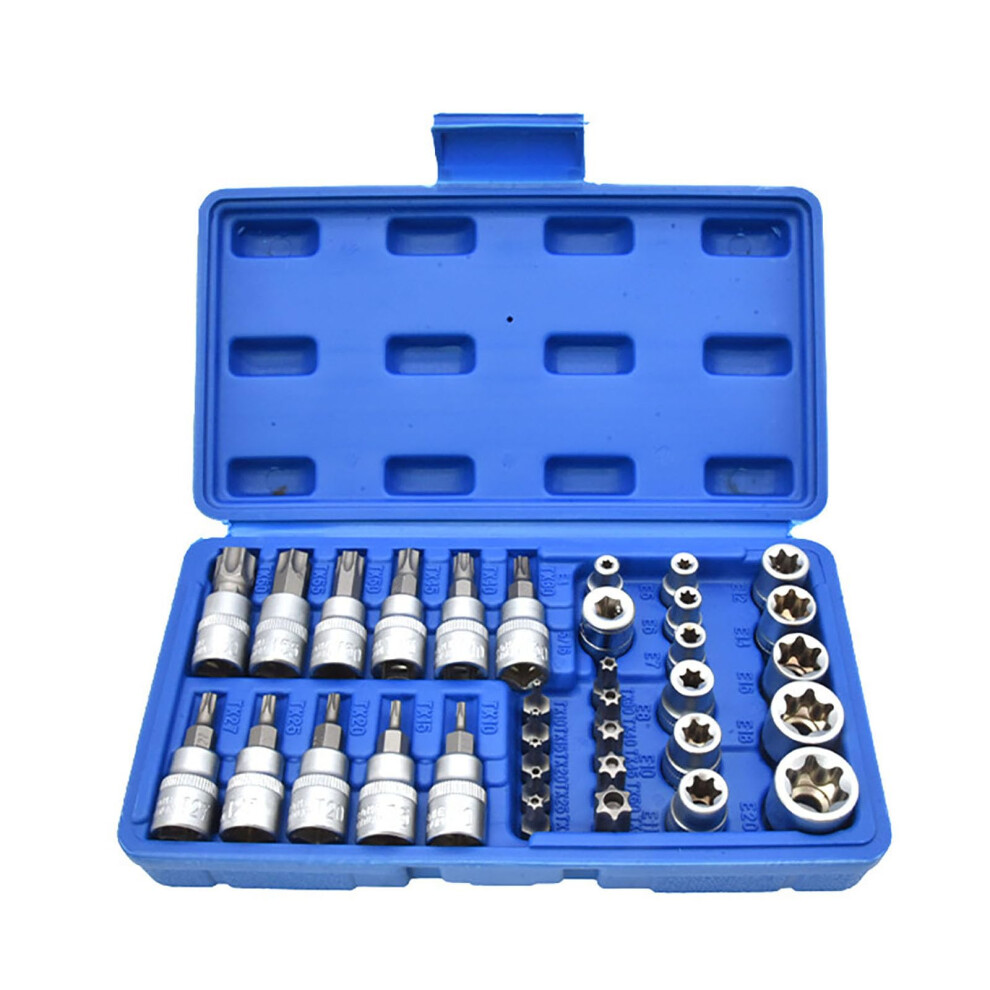 Electronic Drill Driver Star Socket Bit Set 34 Pcs For Efficient Torque Transfer Handheld Tool Wrench Compatible 9189345466205