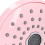 Pressurized ABS Handheld Shower Head, Pink, 2 Modes, 232.7x100mm 12
