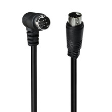 DIN 9Pin Male To Male S Video Cable Lengths 118.11In 19.69In 70.87In Single Bend B For Receivers Projectors And Other Devices