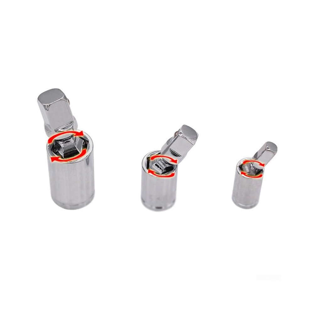 Chrome Vanadium Steel Ratchet Socket Adapter Joint Extension Bar Set 1/2Inch, 3/8Inch, 1/4Inch Drive 9189345466410