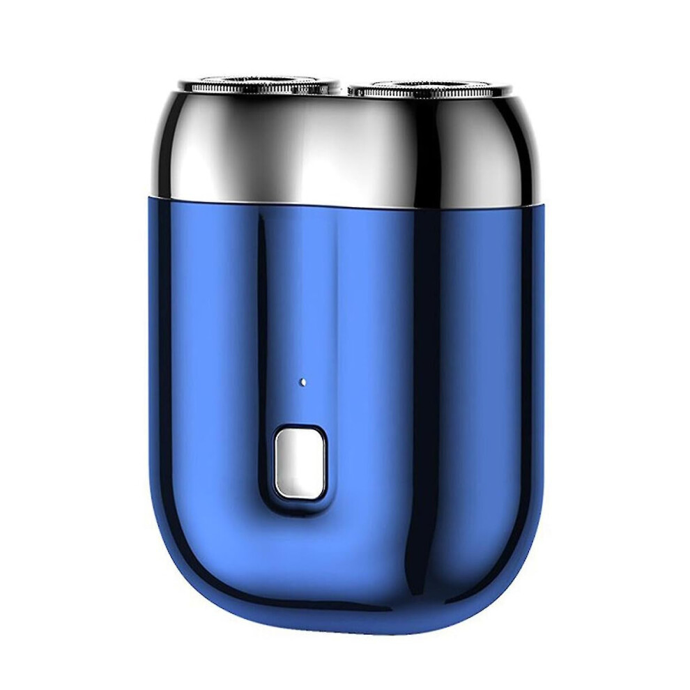 Mini DualHead Electric Shaver, USB Rechargeable Waterproof Compact Shaver, 2025 Upgraded, Washable DoubleHead, Blue