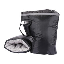 Waterproof Motorcycle Handlebar Mitts with Warm Winter Protection and Reflective Safety Design