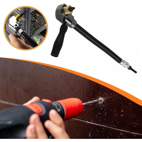 Flexible Drill Bit Extension Shaft Universal Angle Adapter Metal Attachment Compatible With Most Drill Models 1
