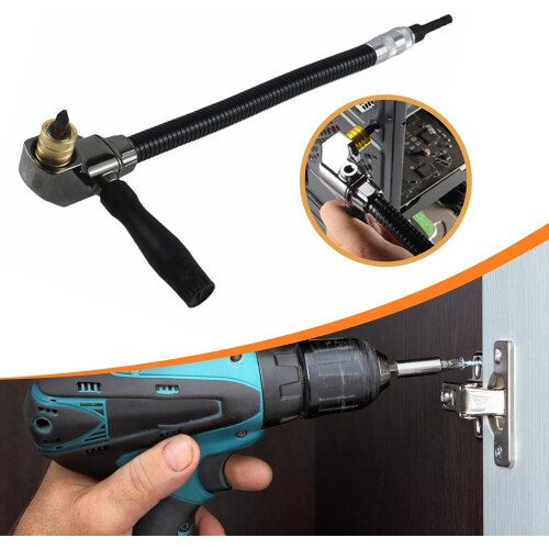 Flexible Drill Bit Extension Shaft Universal Angle Adapter Metal Attachment Compatible With Most Drill Models 2